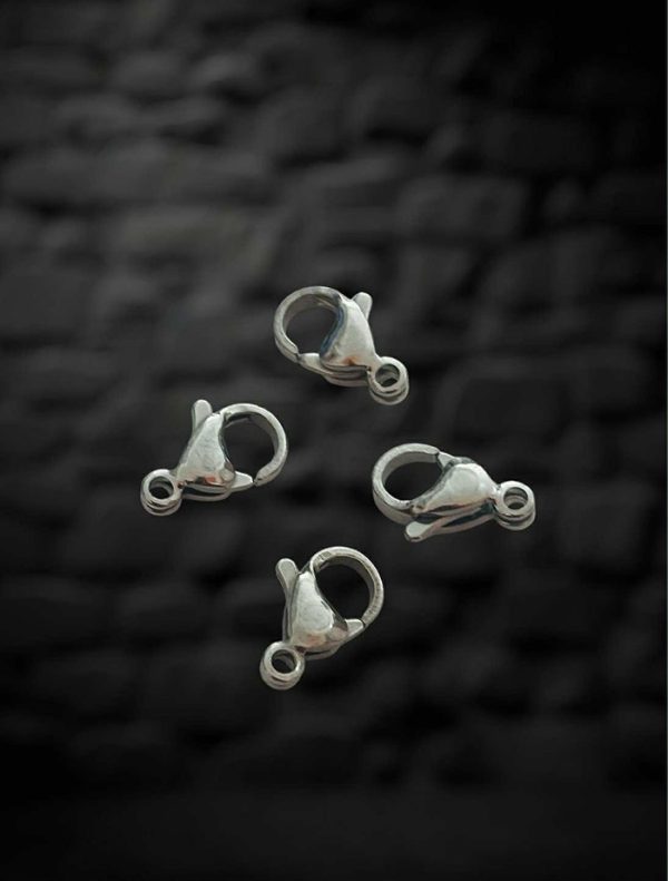 Hiruški čelik kopče srebrne 8 komada (13 mm)